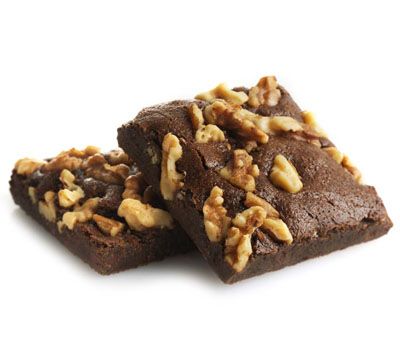 Sweet Sam’s Walnut Chocolate Brownie from New York Prime Beef, a rich fudgy brownie topped with crunchy walnuts