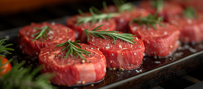 USDA Choice Filet Medallions - 4 Pack of 4 oz Premium Tenderloin Steaks