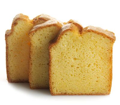 Sweet Sam’s Original Pound Cake from New York Prime Beef, shown sliced to highlight buttery golden texture and soft crumb